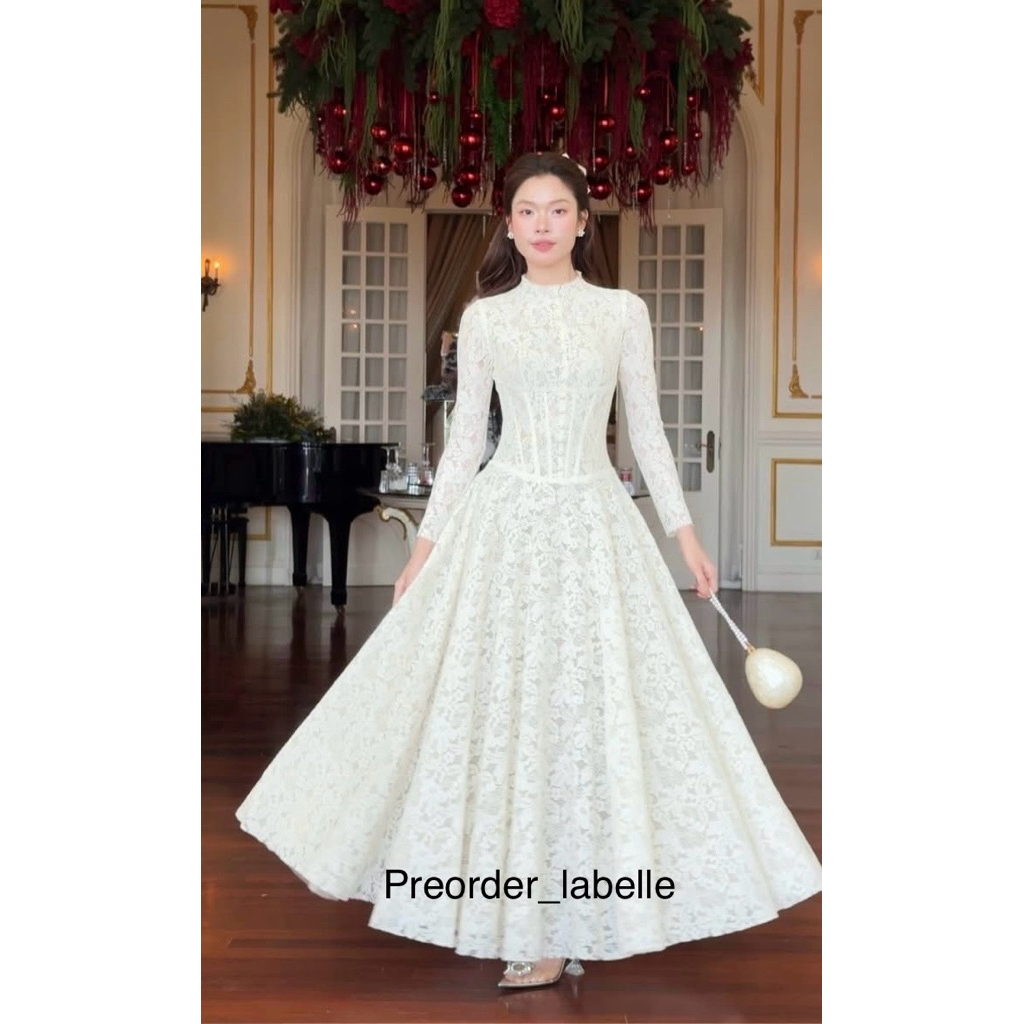 Sovintage - Elya Dress (รอพรีเข้าไทย10-14วัน สินค้าพรีออเดอร์จากทางแบรนด์ ทักมาสอบถามก่อนสั่งซื้อได้
