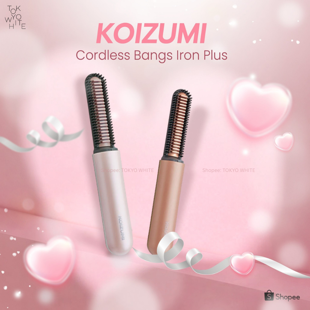 [พร้อมส่ง*] หวีไฟฟ้าพกพาไร้สาย NEW* Koizumi Pink Gold KHR-6430 Hair Iron – โปรปัง