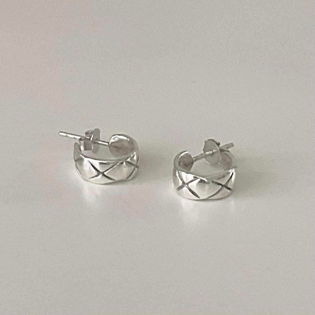 Winterwinter Jewelry Silver925 : เครื่องประดับเงินแท้ เงินแท้925 ต่างหูห่วงเงินแท้