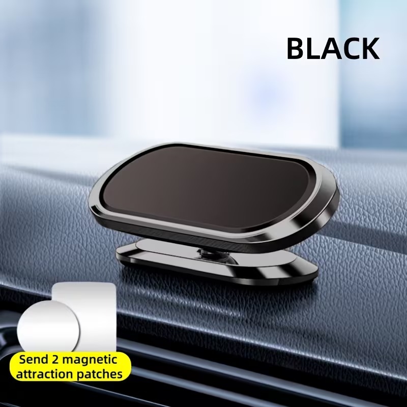 Car Magnetic Phone Holder, [N52 Magnet 8pcs] [Super Strong Magnet] [2 Metal Plates] Car Dashboard
