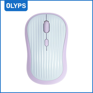【NEW】OLYPS เมาส์ไร้สาย 2.4G Bluetooth mouse ปุ่มปิดเสียง รอง…