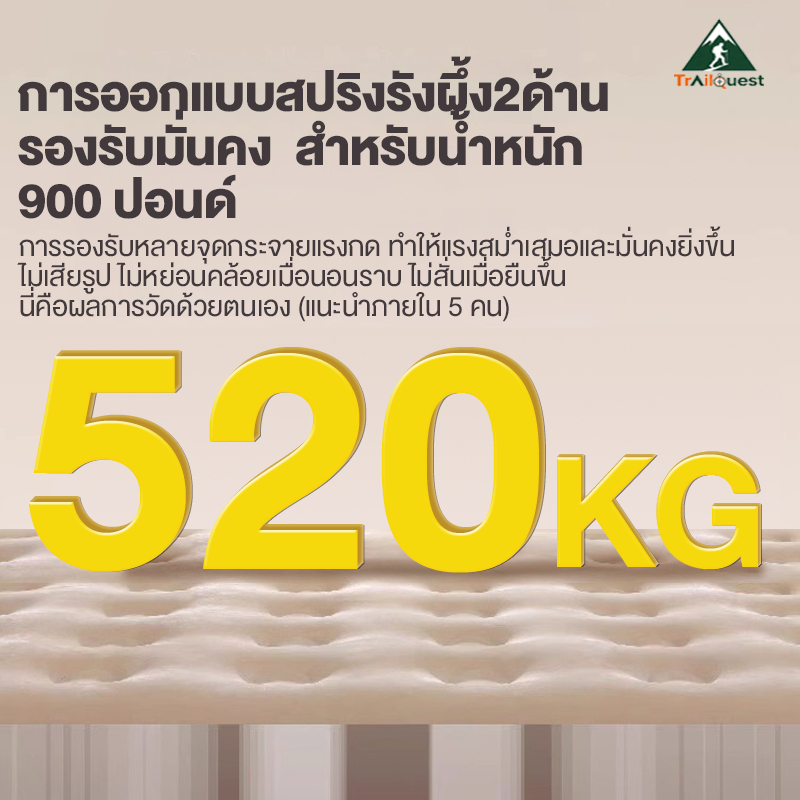 เตียงเป่าลม ที่นอนเป่าลมอัตโนมัติ 25/40ซม ที่นอนเป่าลม พร้อมปั๊มลมในตัว พร้อมแบตเตอรี่ในตัวPVCหนา รูปที่ 2