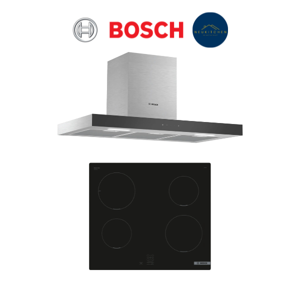BOSCH SET เครื่องดูดควัน+เตาอินดักชั่น DWBM98G50+PUG611AA5D