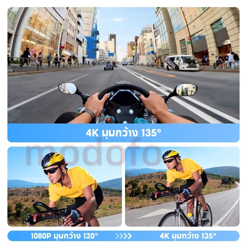 MODOFO H88 Action Camera กล้องแอคชั่น ขนาดเล็ก 4K/30FPS กล้องวิดีโอดิจิทัล กันน้ํา30M  เชื่อมต่อกับมือถือ กล้องติดหมวก thumbnail 8
