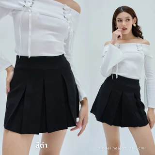 (8สี S-7XL)TENNIS SKIRT กระโปรงเทนนิสเอวสะดือ ซิปข้าง มีซับใน รุ่นTN03 - Mesave