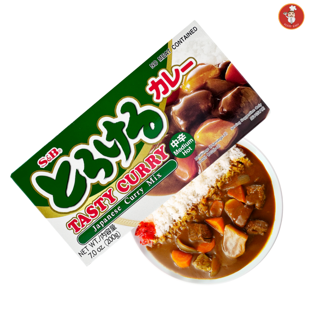 แกงกะหรี่ ญี่ปุ่น S&B Tasty Curry 200g เผ็ดกลาง อร่อยเข้มข้น