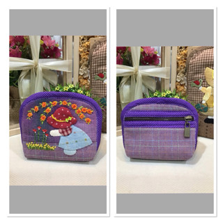 กระเป๋าสตางค์ผ้าญี่ปุ่นซิปฟันเหล็ก 2 ซิป สูง4กว้าง5 นิ้ว