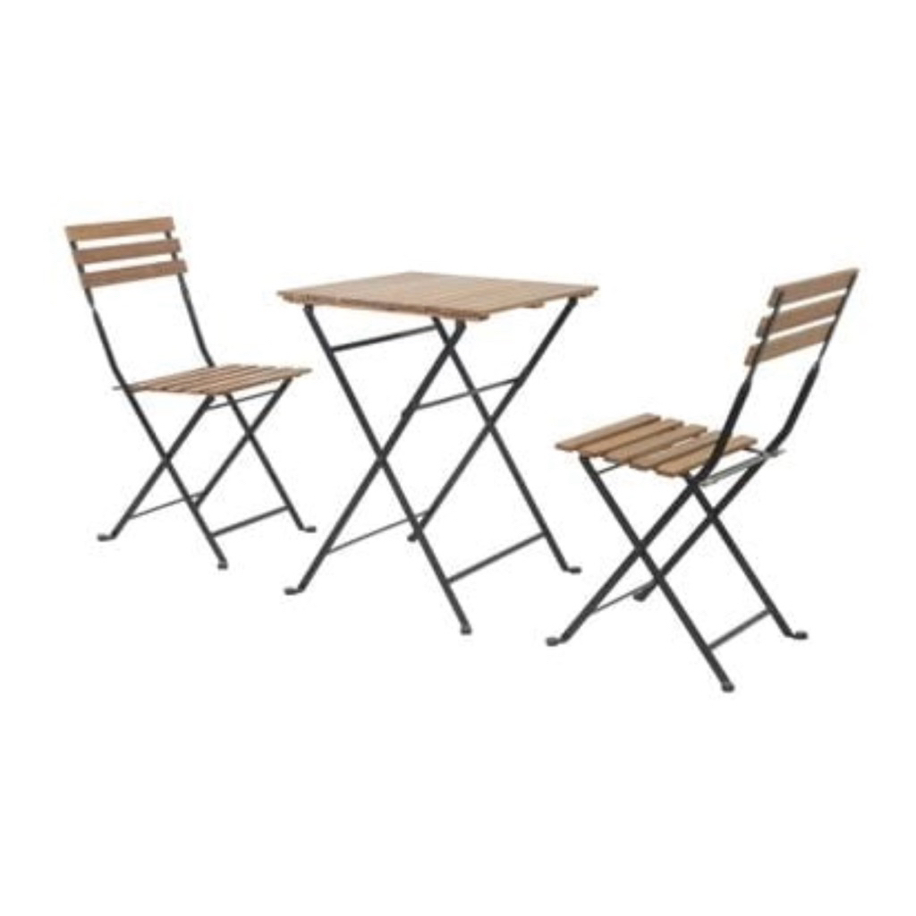 ชุดโต๊ะเก้าอี้สนามไม้อะคาเซีย FONTE รุ่น DT-SET211 (ชุด 3 ชิ้น) สีไม้ธรรมชาติ