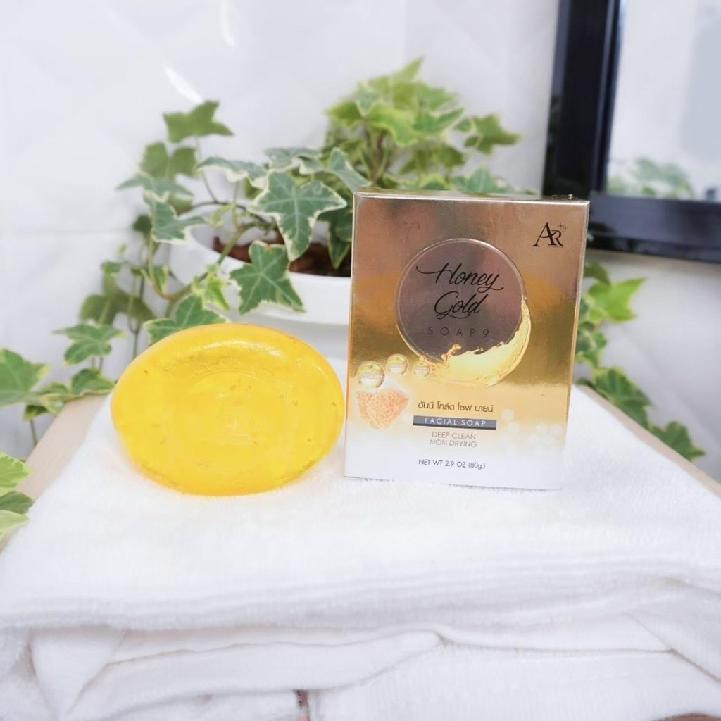 สบู่ล้างหน้าน้ำผึ้งทองคำ (ราคาส่ง10ก้อน) Honeygold soap aurarich
