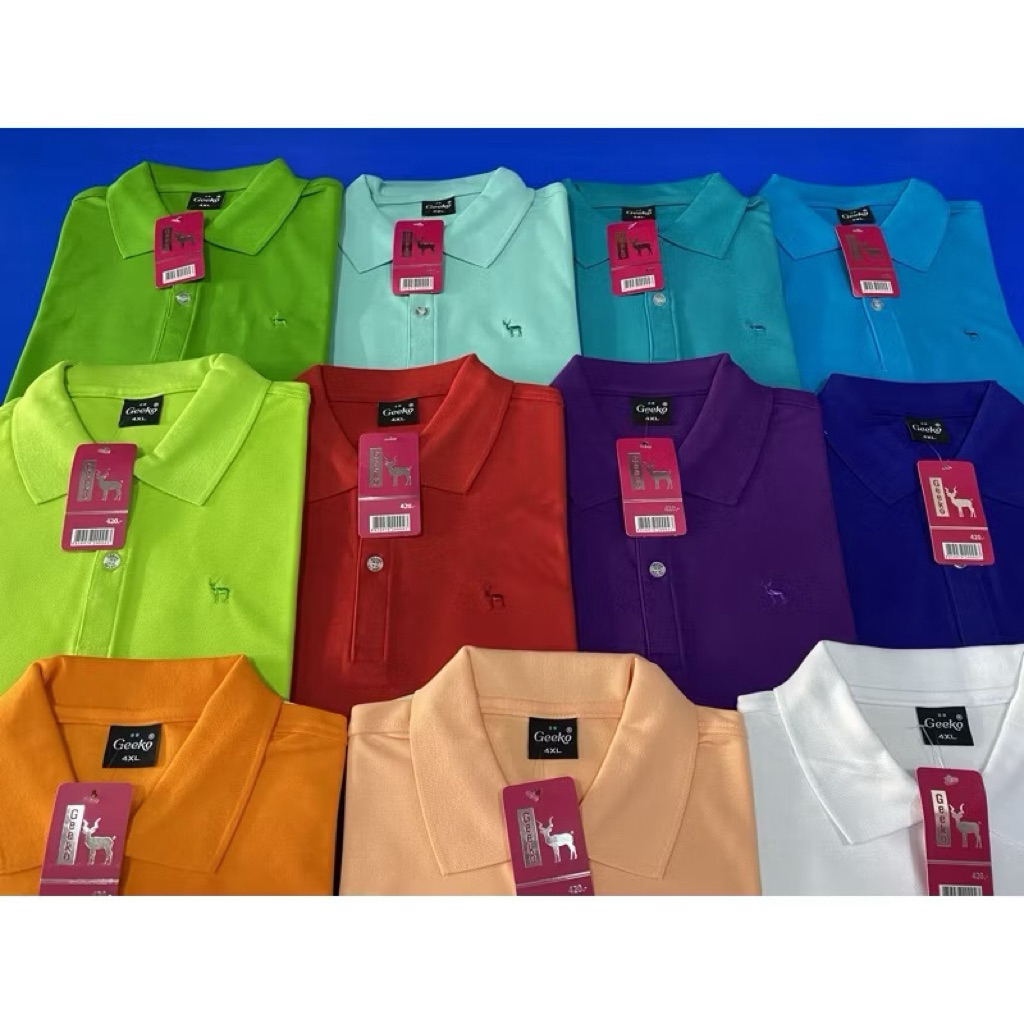 เสื้อโปโลผู้หญิงอก 42 นิ้ว 3XL โปโลGeekoตรากวาง เนื้อผ้านิ่ม ใส่สบาย คุณภาพดี