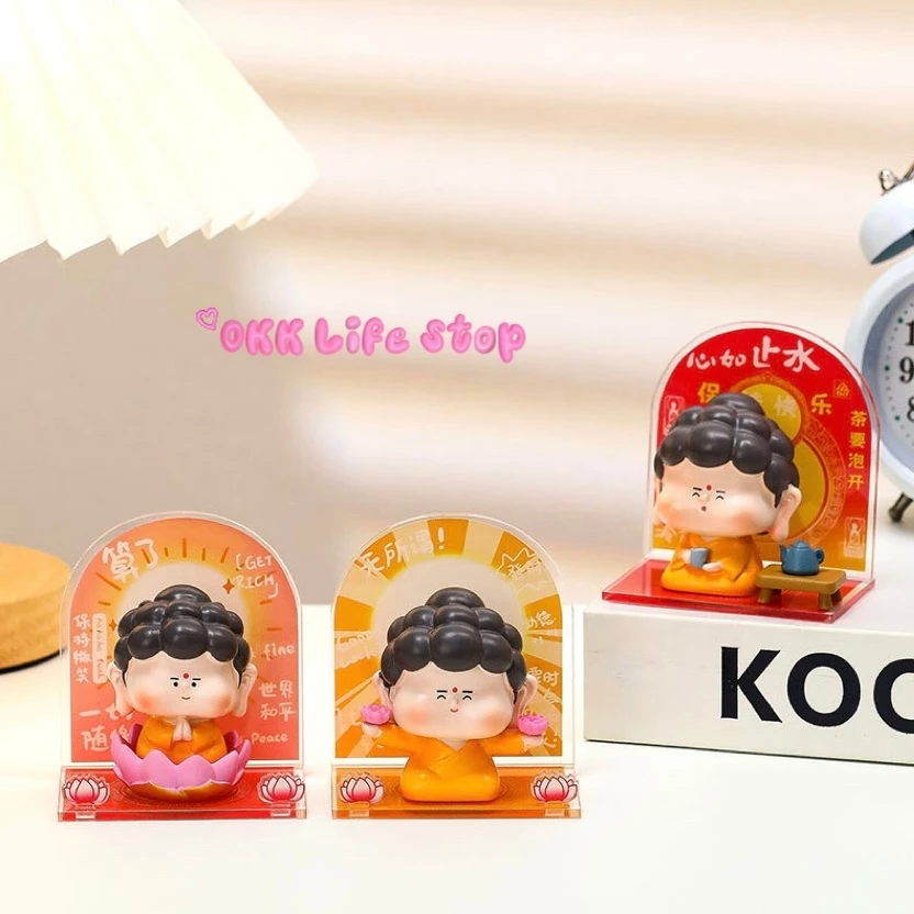 OKK Life Stop(A062)*พร้อมส่งในไทย*โมเดลฟิคเกอร์พระพุทธเจ้าน้อย ตกแต่งโต๊ะทำงานเสริมดวงเสริมมงคล ของขวัญสายมูน่ารักๆ