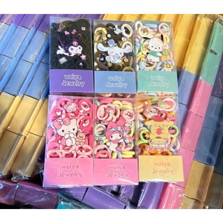 หนังยางยึดรัดผม กล่องลายการตูน ราคาต่อ 12กล่อง