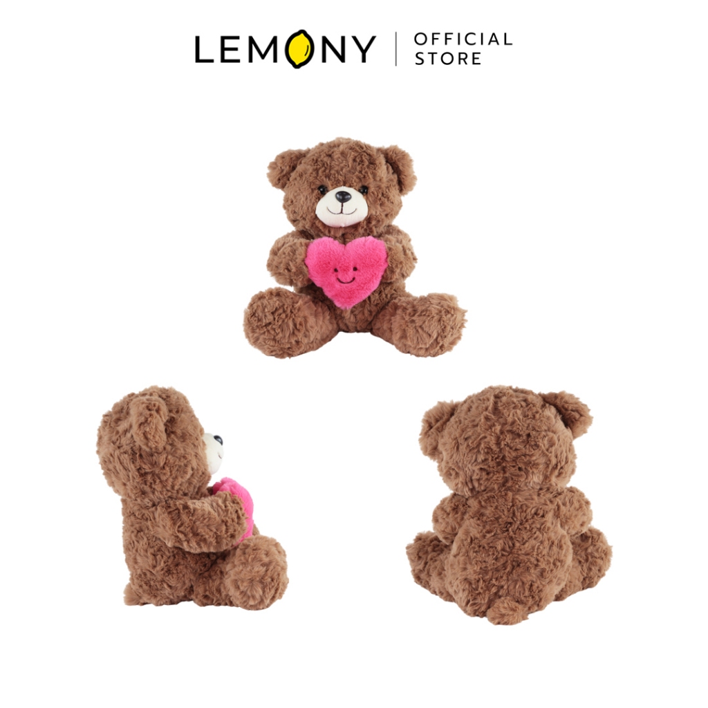 LEMONY دمية دب Teddy يحمل قلباً — صورة 3