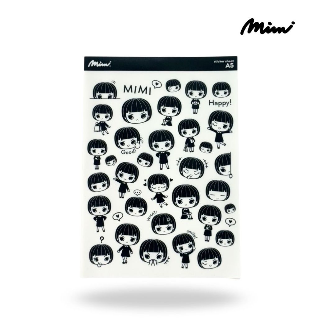 Mimi Classic Sticker Blackสติ๊กเกอร์ คลาสสิค ดำ A9P8BL