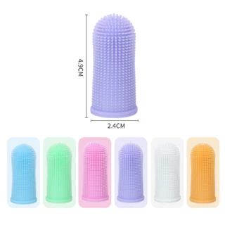 AL-447 แปรงสีฟันซิลิโคน แบบสวมนิ้วมือ นุ่มพิเศษ สําหรับสัตว์เลี้ยง สุนัข แมว มีให้เลือกหลายสี พร้อมส่ง 💖🐶