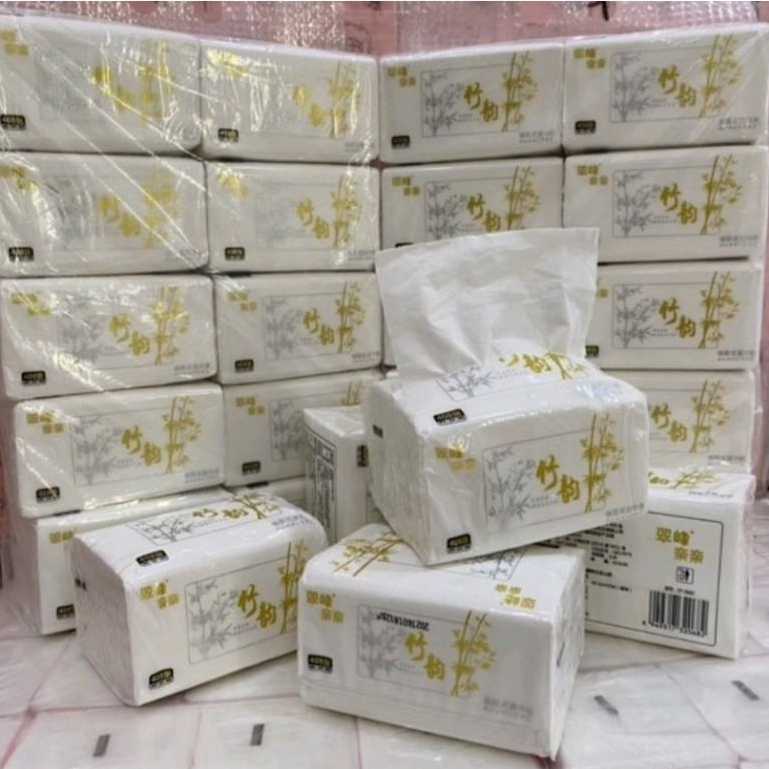 กระดาษทิชชูไผ่เขียว ทิชชูไผ่ทอง ทิชชูส้มดึง ทิชชูชมพูดึง มีหลายแบบให้เลือก ยกกระสอบ 10หิ้ว
