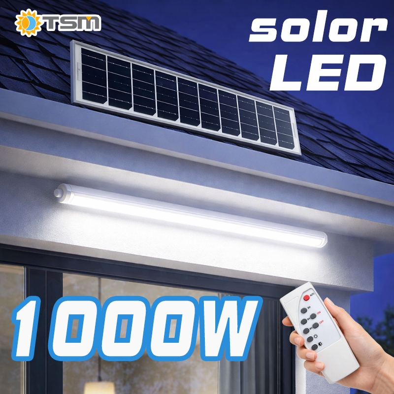 หลอดไฟโซล่าเซลล์ ไฟ LED แสงสีขาว 500W 1000W ชุดเซ็ตหลอดไฟ โซล่าเซลล์ ควบคุมผ่านรีโมท รุ่น TSM-SO1000