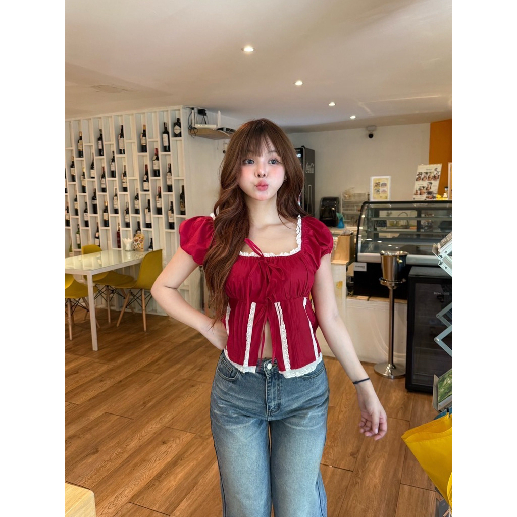 🪭🏮 🌟Mamildya.shop🌟 เสื้อคอจีน  ใส่แล้วน่ารัก/ U2-23/KHUN-จีน20 ⚫ - รูปที่ 7