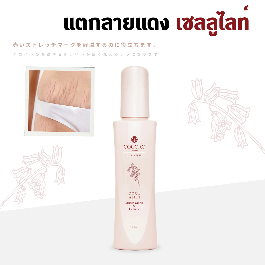 COCORO TOKYO - ลดรอยแตกลายแดง ลดเซลลูไลท์ ผิวบวมน้ำ - Cool Anti Stretch Marks & Cellulite