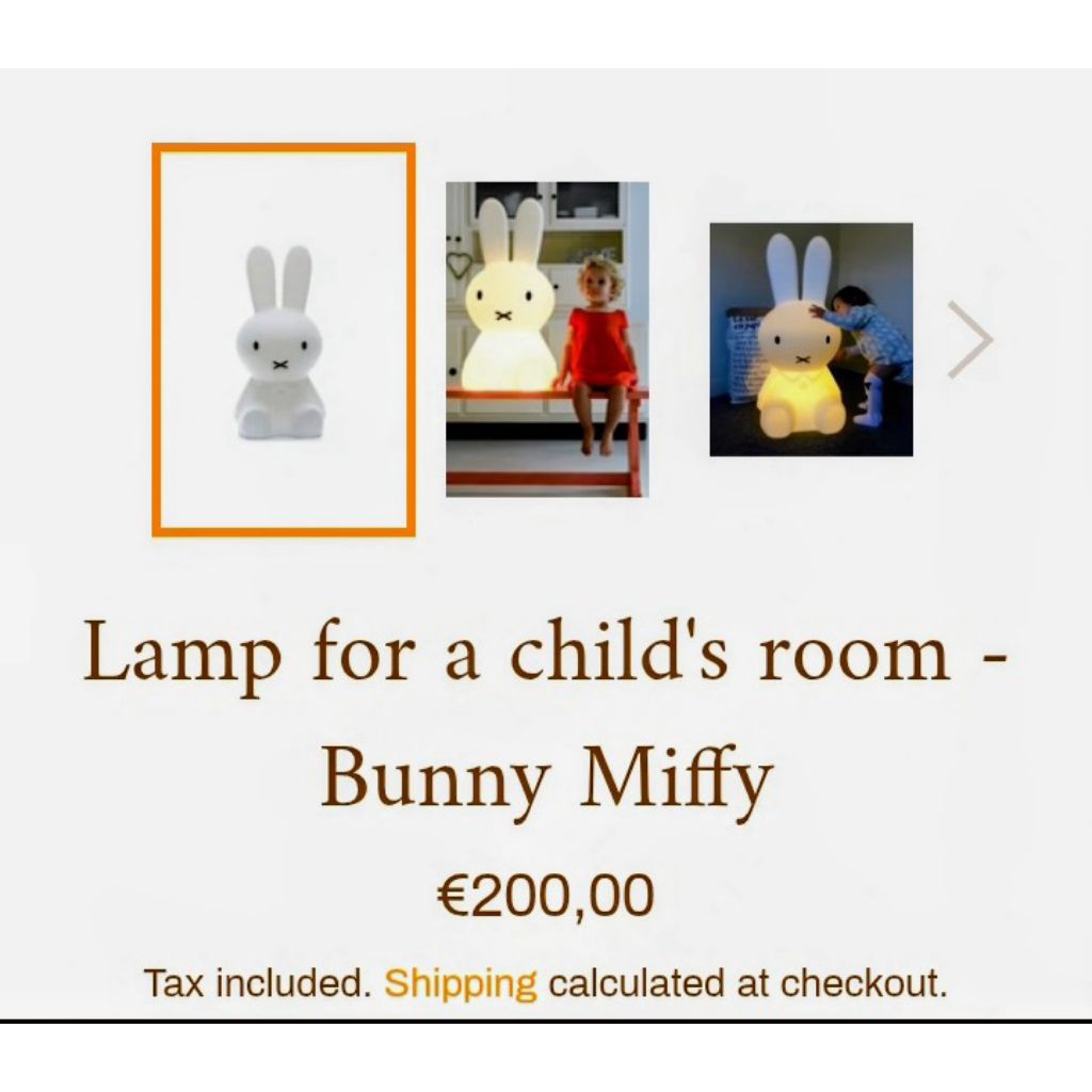 โคมไฟ Bunny miffy แท้ ( งานไต้หวัน)
