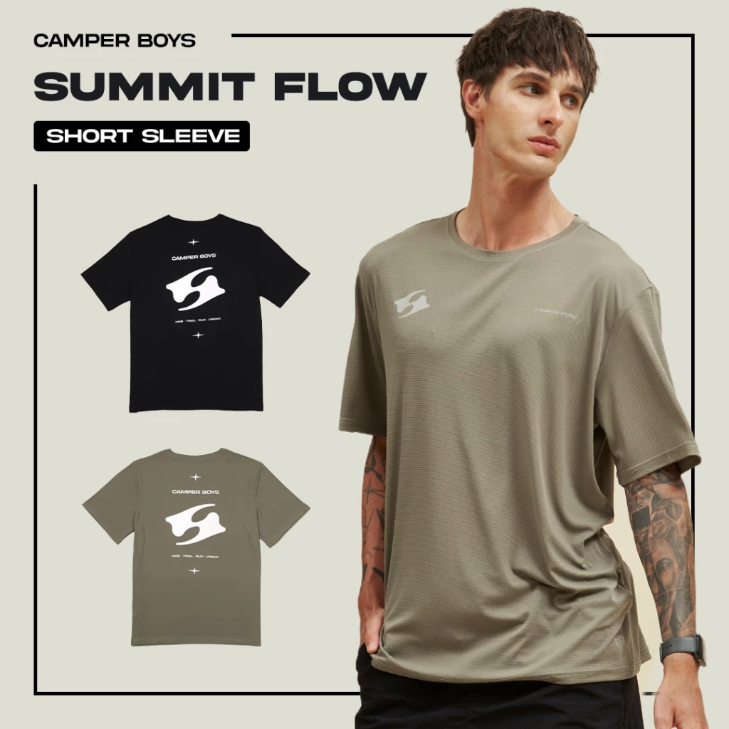Summit Flow (Short Sleeve) เสื้อยืดแขนสั้น เนื้อผ้าเบา แห้งไวมาก ป้องกัน UV ใส่เดินป่า วิ่งเทรล