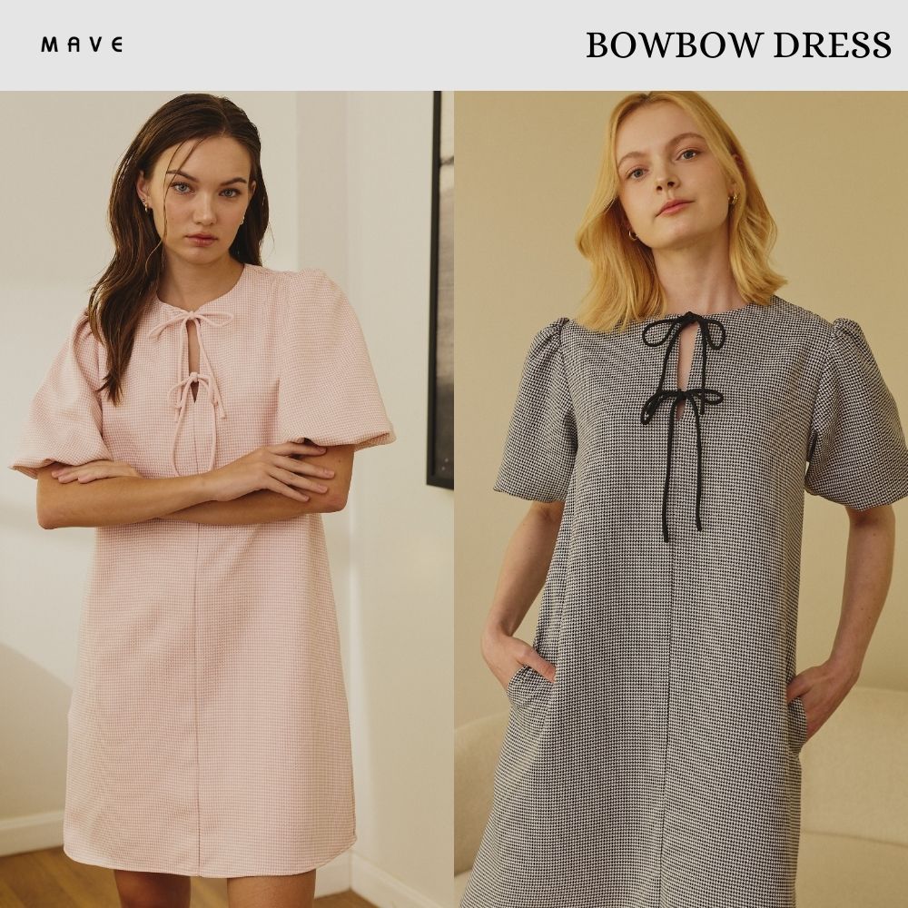 MAVE เดรสรุ่น BowBow dress สี BLACK,PINK