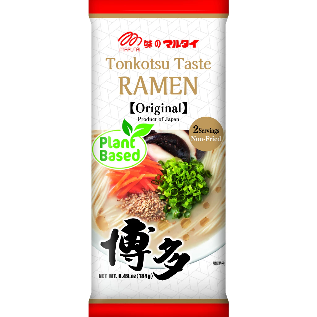 Marutai Tonkotsu taste Ramen Original Plant Based 2 ที่ มารุไตราเม็ง (ราเม็ง 1 ซองกินได้ 2 มื้อ)
