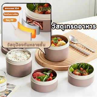 【ส่วนตัว】Aimi กล่องข้าว ชั้น 2/3/4 ข้าวกล่อง เก็บอุณหภูมิ ปิ่นโตใส่อาหาร พร้อมกระเป๋า พกพา สเตนเลส304/316