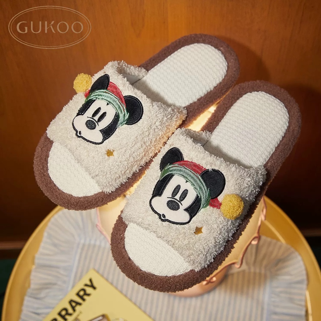 มีส่งด่วน ✨ พร้อมส่ง รองเท้า Gukoo x minnie disney | รองเท้าในบ้าน slippers