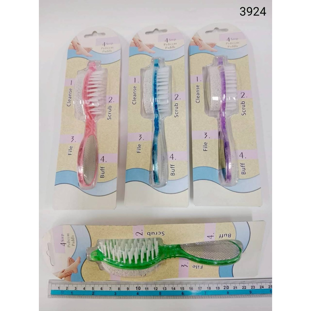(ยกโหล 12 ชิ้น) No.1629 แปรงขัดส้นเท้า ตะไบส้นเท้า อเนกประสงค์สีในหนึ่ง คละสี ได้ 12 ชิ้น