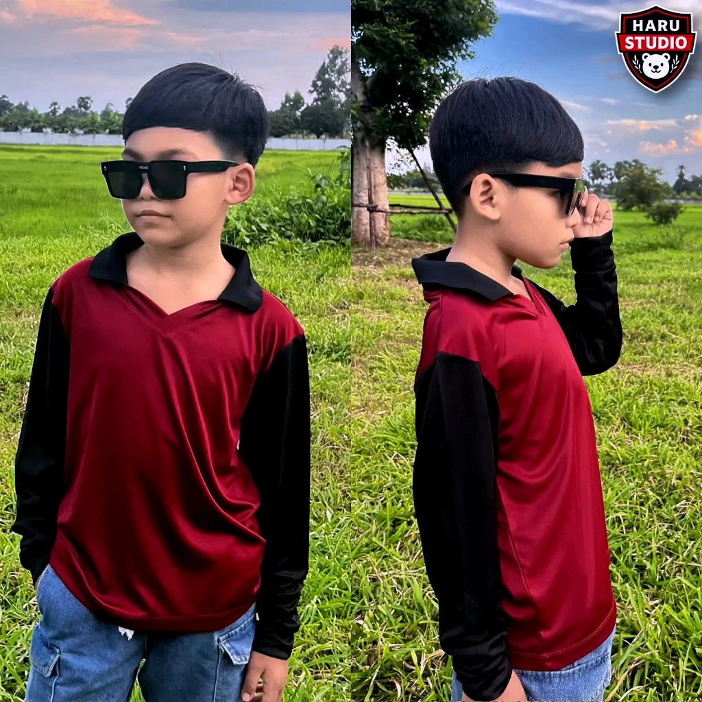 เสื้อปุ๋ยเด็ก แขนยาว คอปก แบรนด์ฮารุ ใส่ทำกิจกรรม ทำคอนเท้นท์ ไม่ซ้ำใคร กันร้อนกันแดด [ ส่งฟรี | จากโรงงานไทย ] thumbnail 8