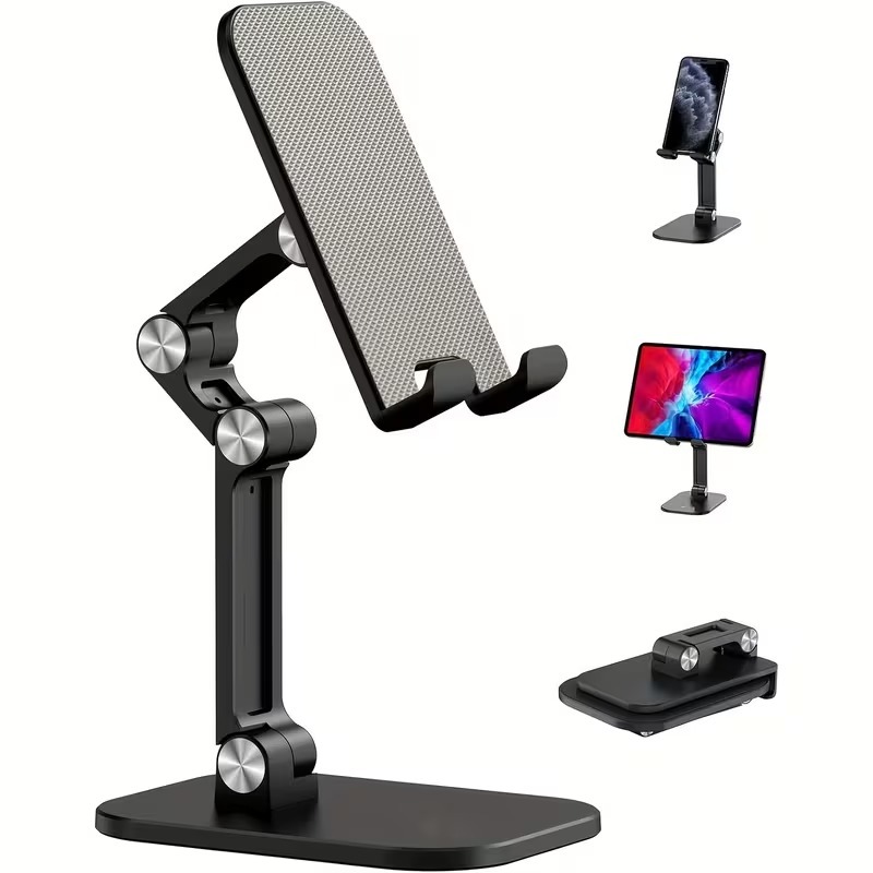 Adjustable And Foldable Phone Holder for Desks, Suitable for Taller Iphones And Compatible with Sma