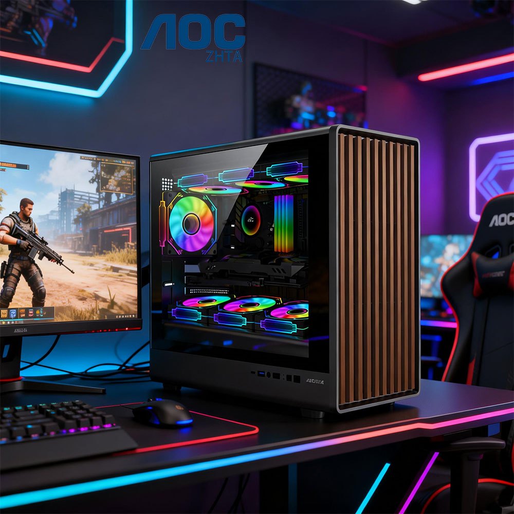 AOCLuxury360 X99 ราชาสองทาง X99 Dual CPU เคสคอมพิวเตอร์เดสก์ท็อปด้านข้างโปร่งใส E-ATX Gaming Esports