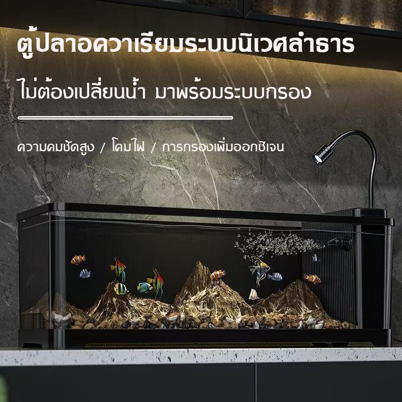 ตู้ปลาไซส์ใหญ่ ออกแบบเป็นชิ้นเดียว มาพร้อมช่องกรองซ่อนในตัว มีปั๊มน้ำและไฟสามสีในตัว - รูปที่ 5