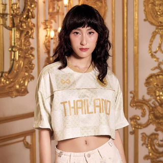 WARRIX เสื้อคอวีแขนสั้นครอป Football Lifestyle Oversize T-shirt Crop (WA-261FBWTH15)
