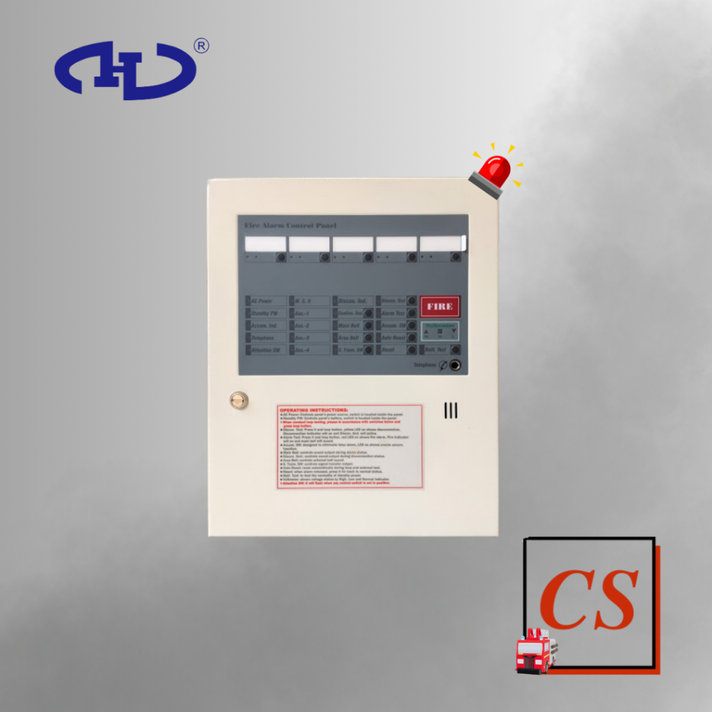 AH-00212 1 ZONE FIRE ALARM CONTROL PANEL 5 ZONE