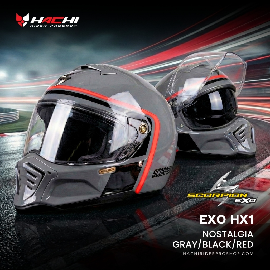 SCORPION EXO HX1 - Nostalgia Gray/Black/Red