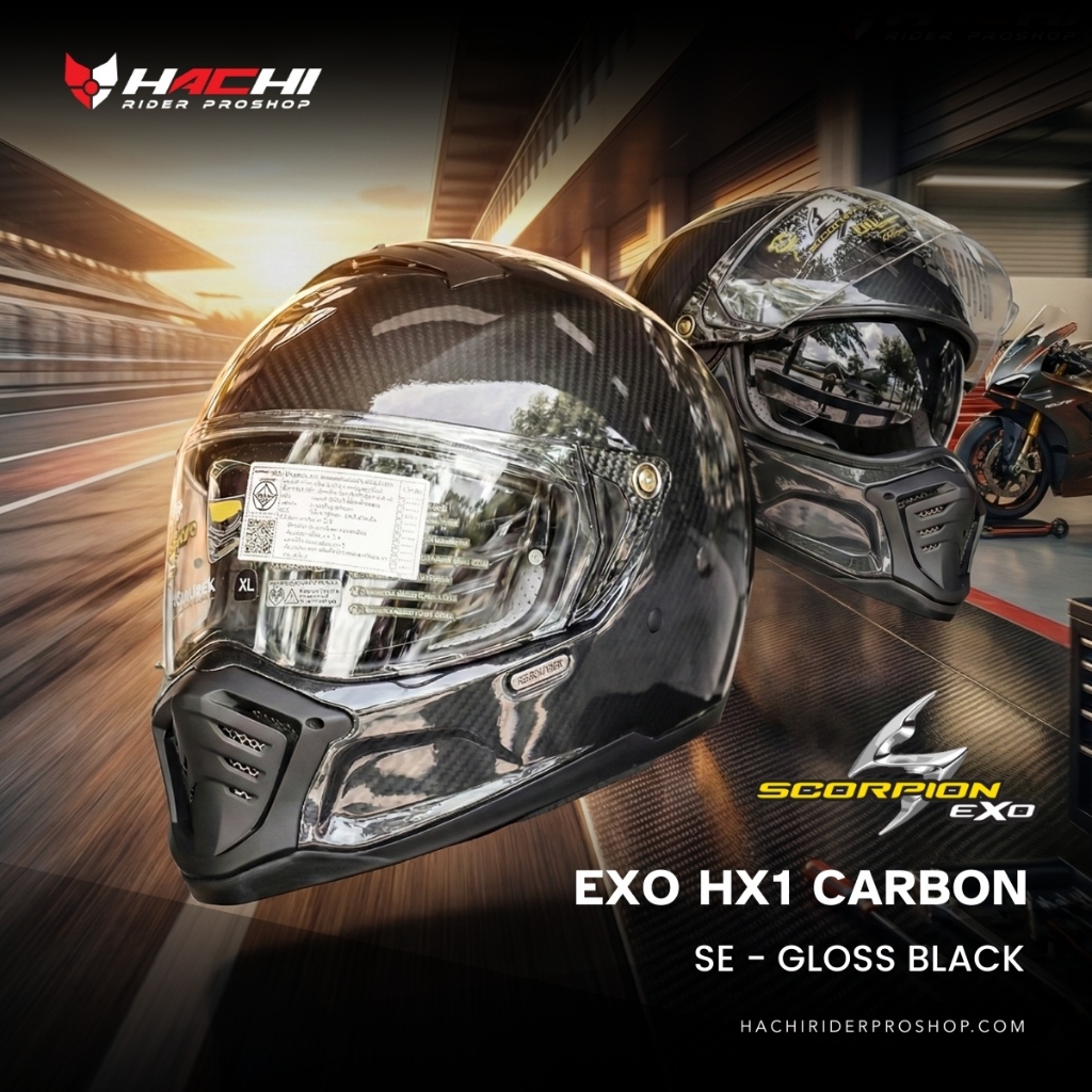 SCORPION EXO HX1 CARBON SE - Gloss Black