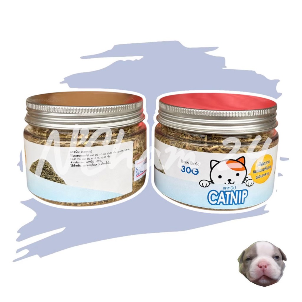Bok Bok Catnip แคทนิป ขนาด 30g (หมดอายุ 3/27) เพื่อความเพลิดเพลิน ผ่อนคลายสำหรับแมว
