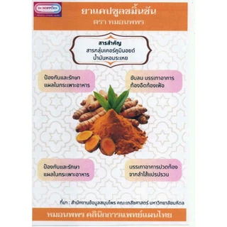ยาแคปซูลขมิ้นชัน หมอนพพร KHAMIN-CHAN CAPSULE 100 แคปซูล