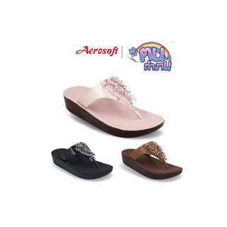 Aerosoft (แอโร่ซอฟ)รองเท้าแตะผู้หญิง รองเท้าแฟชั่นแบบหนีบ นิ…