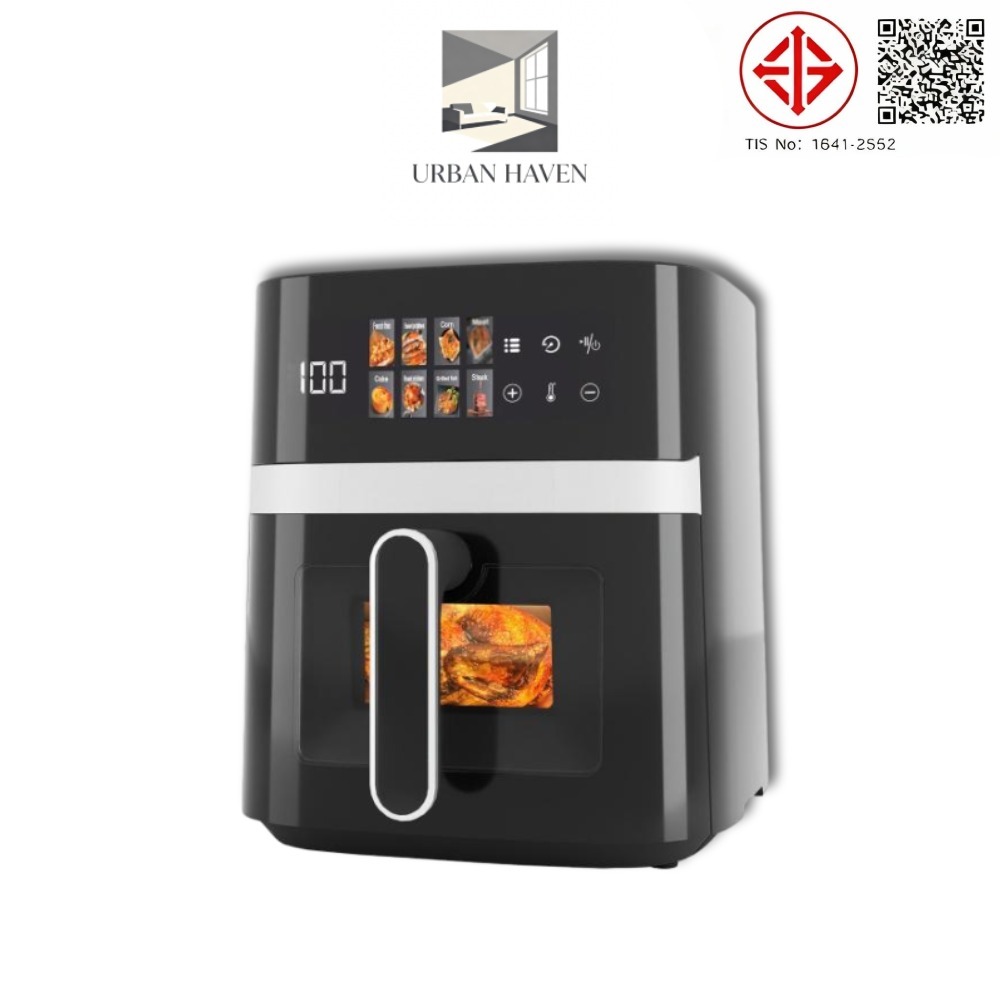 หม้อทอดไร้น้ำมัน ความจุ Air Fryer 8 ลิตร ไม่ต้องใช้น้ำมัน หม้อทอดเพื่อสุขภาพ