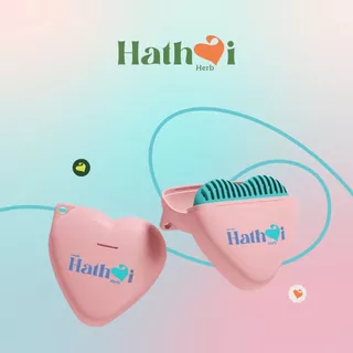 หทัยเฮิร์บยาดมสมุนไพร กลิ่นเฟรชฮาร์ท HathaiHerb Herbal inhaler - Fresh Heart Scent - Pink