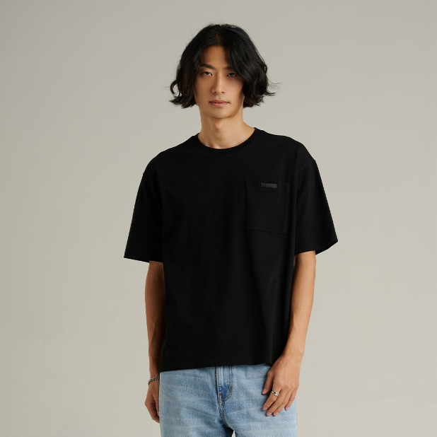Mc JEANS (แม็คยีนส์) เสื้อยืดผู้ชาย เสื้อยืดแขนสั้น ทรงรีแล็กซ์ Relax Fit T-Shirt มีให้เลือก 2 สี MTTZB79