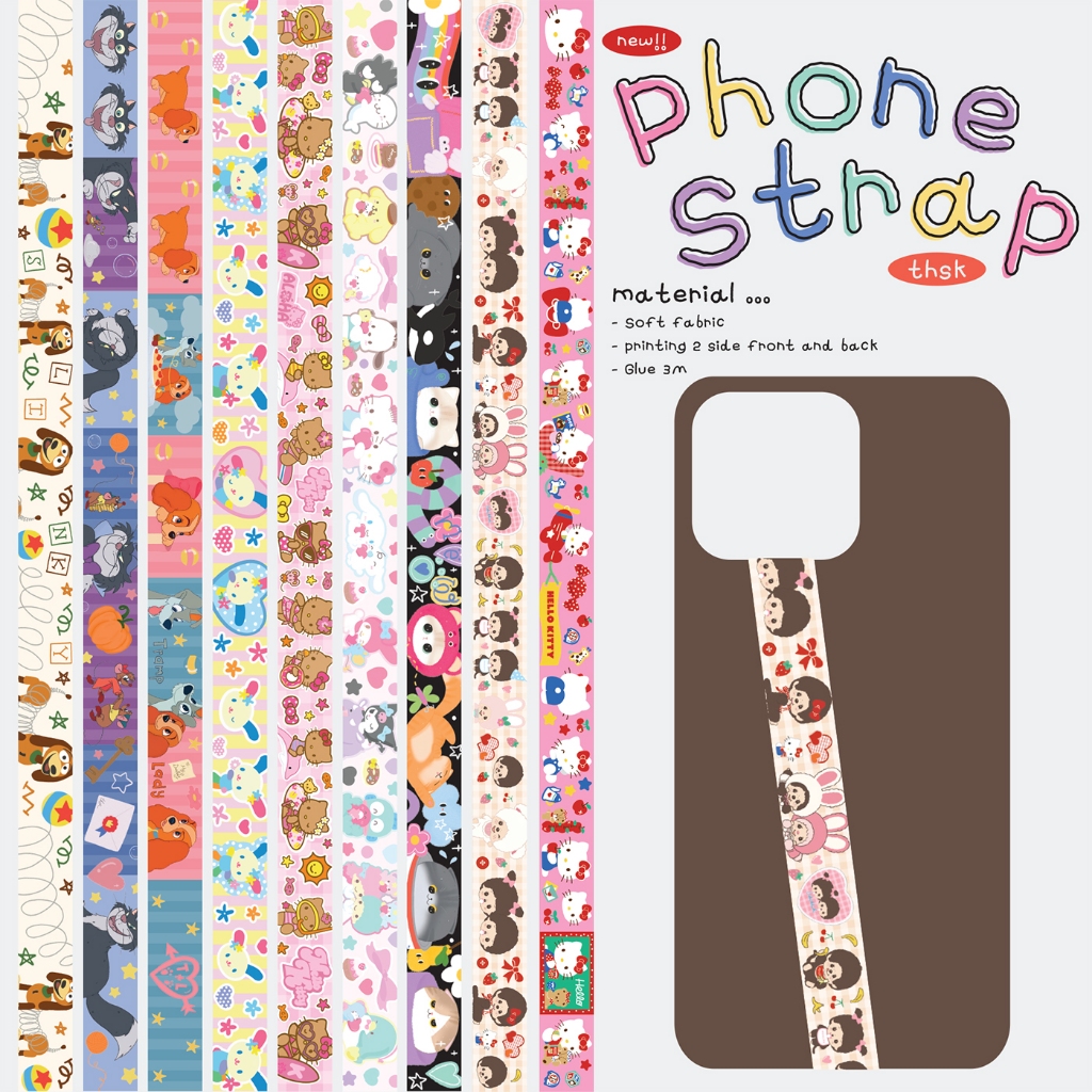 ซื้อ 2 แถม 1 *มีลายใหม่* Phone Strap สายคล้องเคส