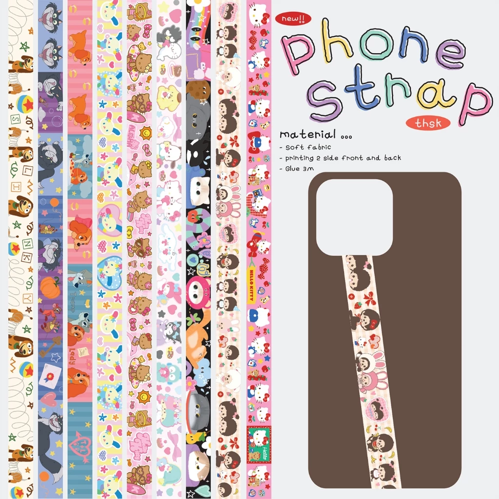 ซื้อ 2 แถม 1 *มีลายใหม่* Phone Strap สายคล้องเคส
