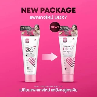 โทนอัพผิว ครีมพอกผิว ดีดีพอกผิว DDx7 สูตรใหม่ กันน้ำ กันเหงื่อ LIGHT YOU DD ปริมาณ 80 ml.