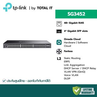 (พร้อมส่ง) TP-LINK SG3452 Switch 48 Port Gigabit Omada L2+ M…