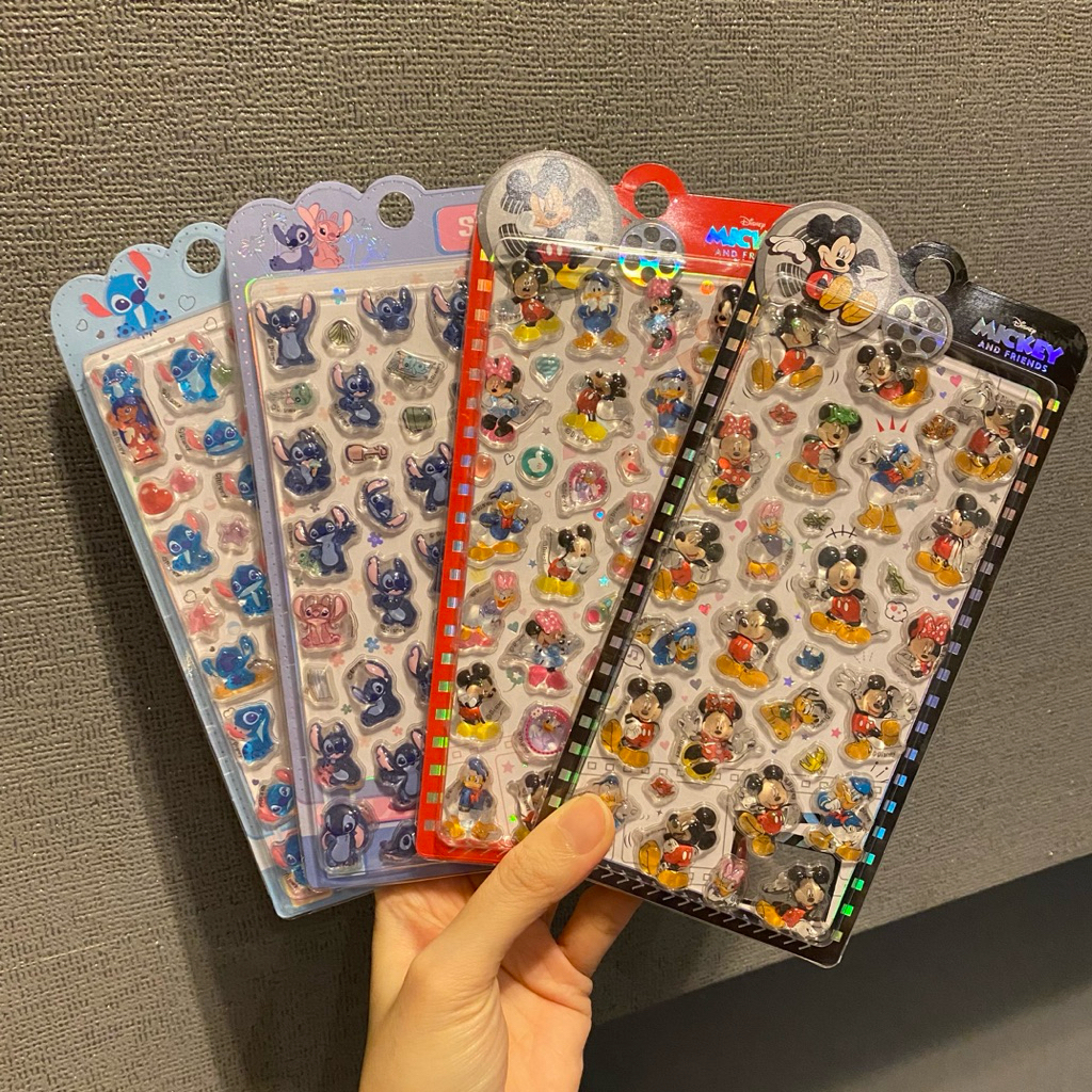 cutiepie-(สินค้าพร้อมส่ง แท้💯)สติ๊กเกอร์ลายการ์ตูน แบบนูน 3D น่ารัก ใช้สำหรับติดตกแต่ง