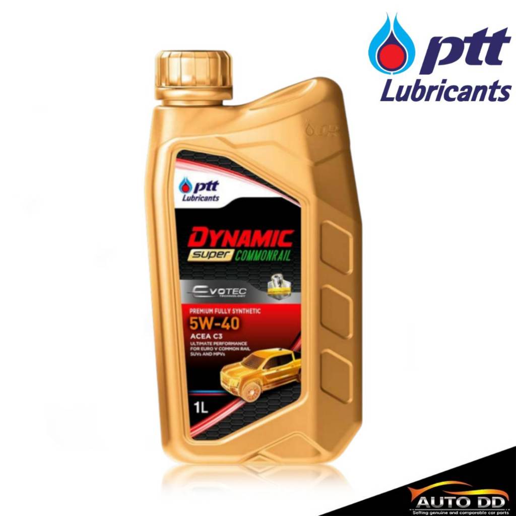 น้ำมันเครื่อง PTT 5W-40 ขนาด 1 ลิตร COMMONRAIL SYNTHETIC ดีเซลสังเคราะห์แท้